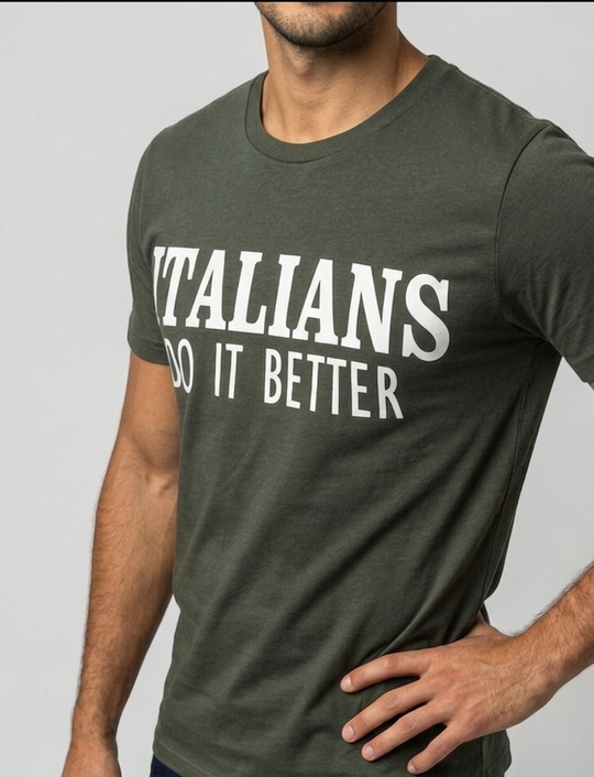 Destination Italy "Italians Do It Better" Tee – Olive Green