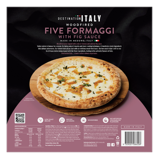 Woodfired Five Formaggi - with Fig Sauce