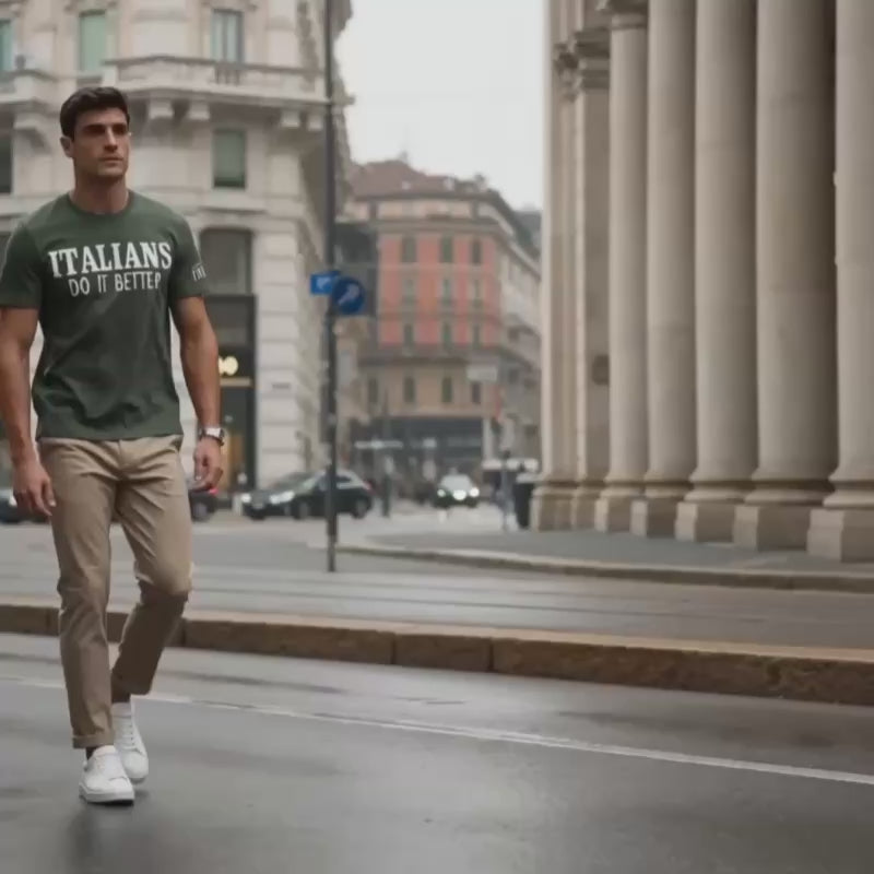 Destination Italy "Italians Do It Better" Tee – Olive Green